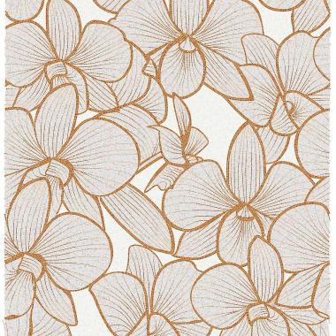 Tropical Splendor Orange Orchids Opaque 265x316