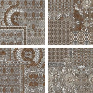 Riabita il cotto Pattern Beige Naturale Inserto S4 40x40