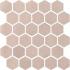 Materia Prima Pink Velvet Naturale Mosaico Esagona 27x27