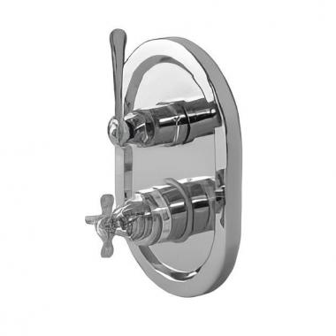 Смеситель для душа Sbordoni Pisa настенный, с термостатом, на 2 источника Chrome