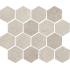 Materica Platino Naturale Ret. Mosaico Esagona 25x30