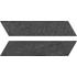 Eclettica Chevron DX/SX Nero 52,5x11,7 cm R10 Rett.