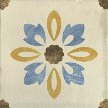 Via Emilia Rivalta Crema Fiore Naturale Inserto 20x20
