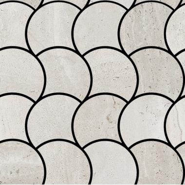 Reverso2 Silver Naturale Ret. Mosaico Wavy 28.4x28.4
