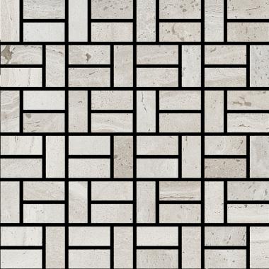 Reverso2 Silver Naturale Ret. Mosaico Bricks 2-5 30x30
