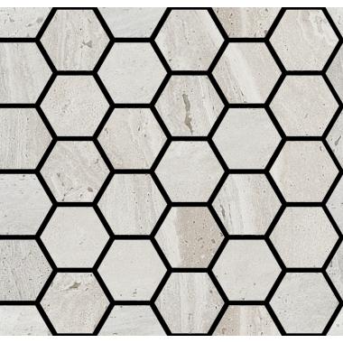 Reverso2 Silver Patinato Ret. Mosaico Esagono 30x30