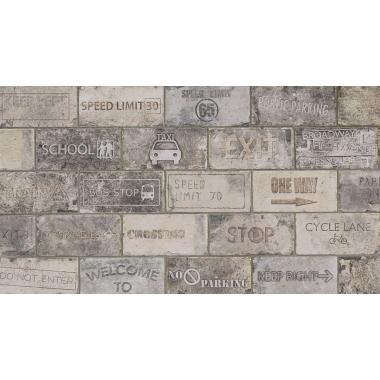 New York Soho Road Signs Naturale 10x20