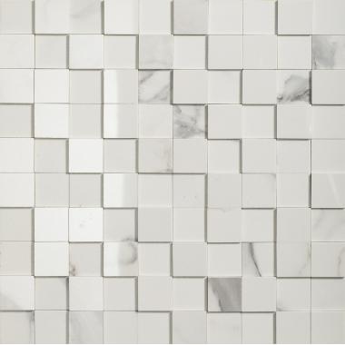 I Classici di Rex Statuario Mix Ret. Mosaico 3D Tessere 3-3 30x30