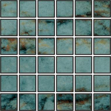 Patagonia Turchese Lucidato Ret. Mosaico 5-5 30x30