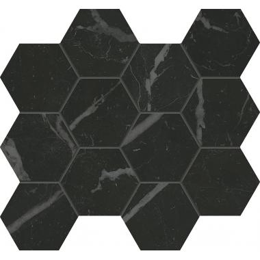 Anima Futura Unique Black 28.5x33 Composizione Esagono Lucidato Ret.