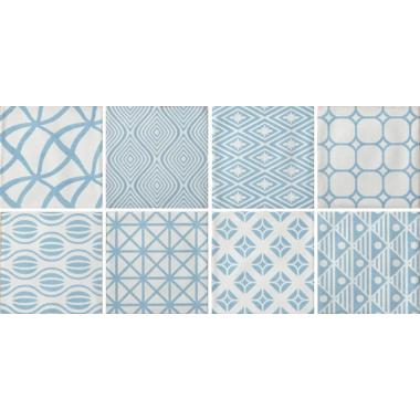 Key West Wave Mix Blue Naturale 20x20