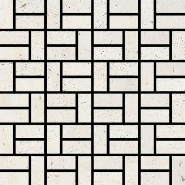 Reverso2 White Naturale Ret. Mosaico Bricks 2-5 30x30