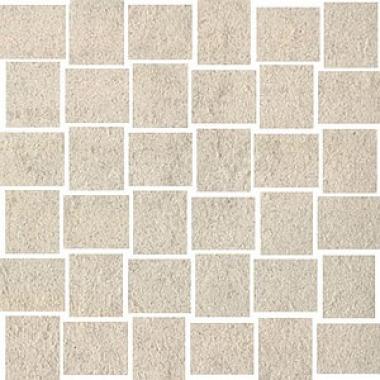Concrete White Concrete Ret. Action Mosaic 30x30