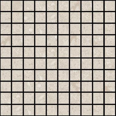 Elemental Stone White limestone Lucido Ret. Mosaico 3-3 30x30