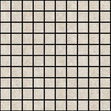 Elemental Stone White sandstone Lucido Ret. Mosaico 3-3 30x30