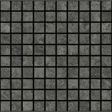 Artifact Worked_charcoal Naturale Ret. Mosaico 3-3 30x30