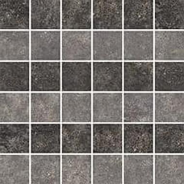 Artifact Worked_charcoal Naturale Ret. Mosaico 3D 5-5 30x30