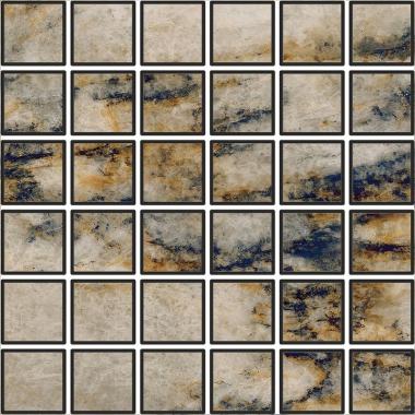 Patagonia Zaffiro Lucidato Ret. Mosaico 5-5 30x30